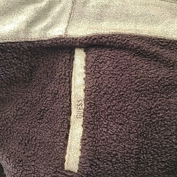 Vintage Marciano Guess Crackle Leather Bomber Jacket - Picture 7 of 16